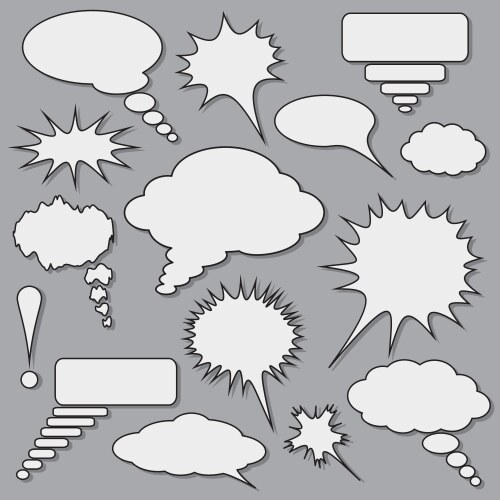 Set comic style speech bubbles Royalty Free Vector Image