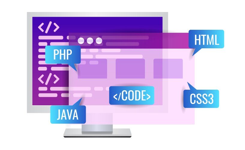 Website development program code icon personal vector image
