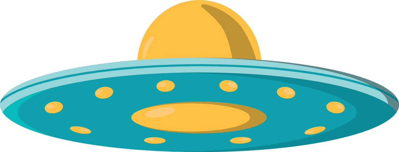 Colored Ufo Spaceship Icon Royalty Free Vector Image