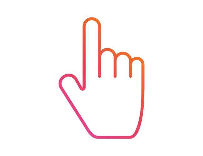 Hand click with finger thumb pointer button vektorbild