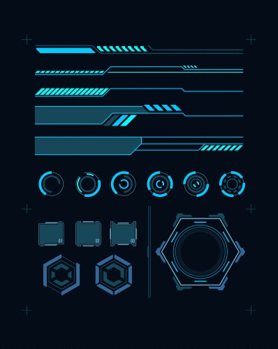 Hud loading progress bars sci fi interface Vector Image