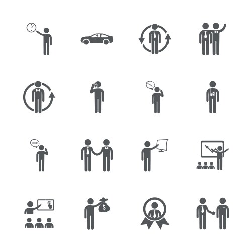 assembly people silhouettes stick figure vector