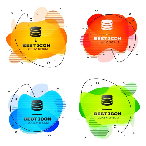 Black server data web hosting icon isolated vector image