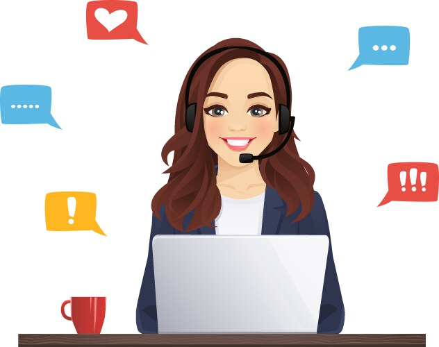 Customer support vector image