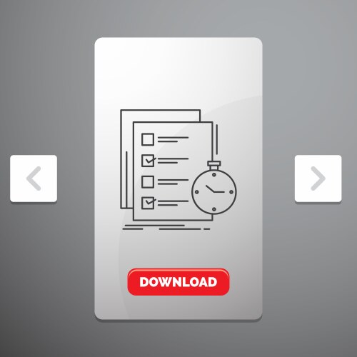 Todo task list check time line icon in carousal vector image