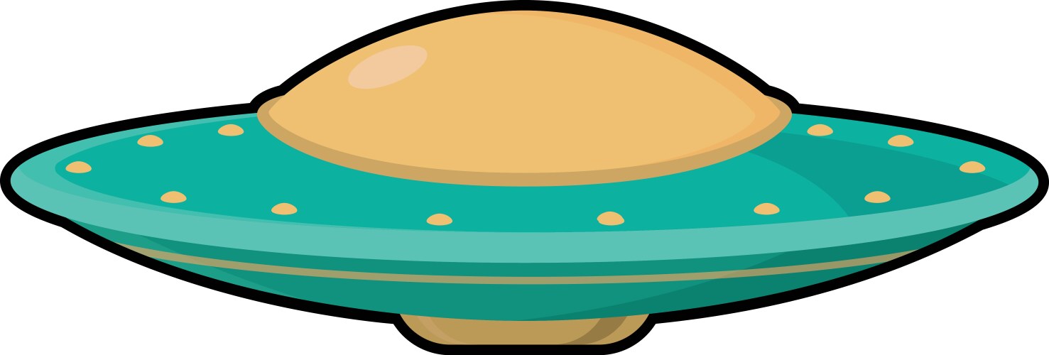 Colored Ufo Spaceship Icon Royalty Free Vector Image