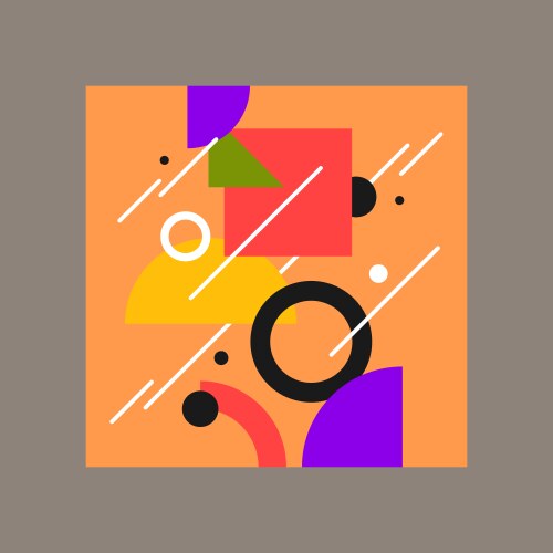 composition with geometric shapes abstract vector