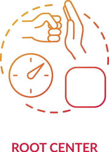 Root cause analysis red gradient concept icon Vector Image