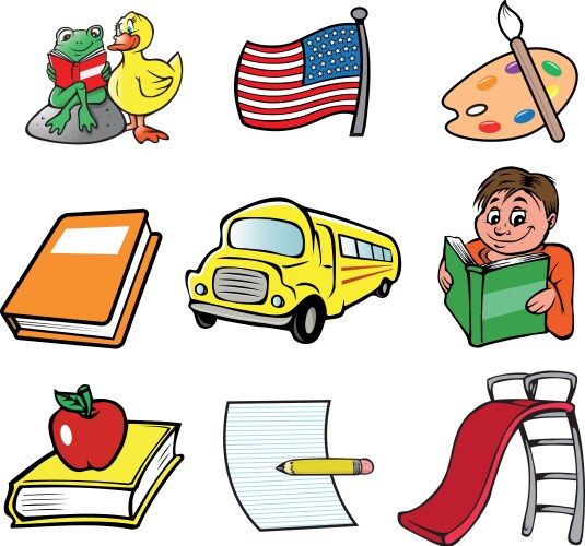 School theme frame 2 Royalty Free Vector Image