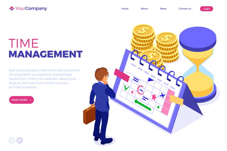 planning schedule time management vector image
