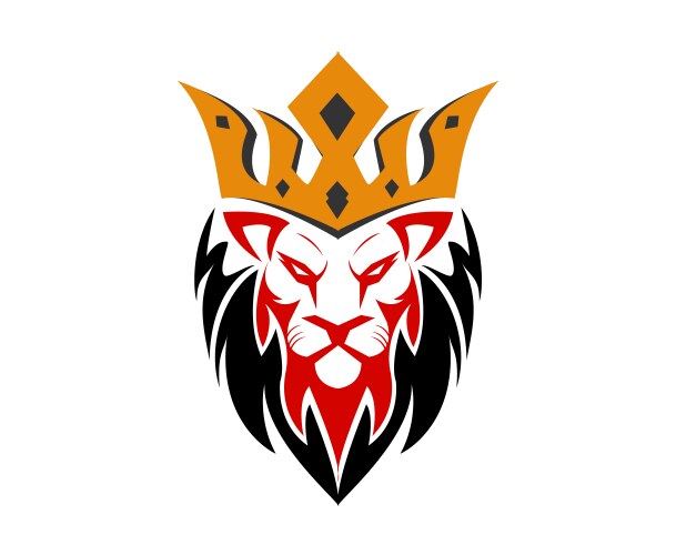 Web lion king logo Vector Image