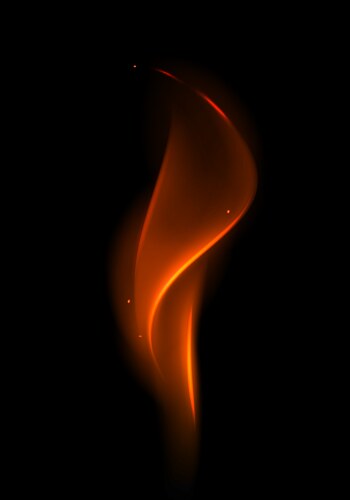 Candle flame fire light isolated on background Vector Image