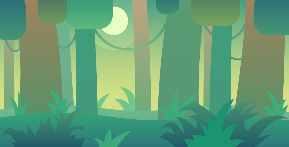 Sunset beach landscape flat style Royalty Free Vector Image