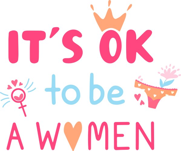 Female period poster menstruation lettering Vector Image