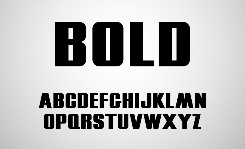 bold font capital modern letters alphabet vector image