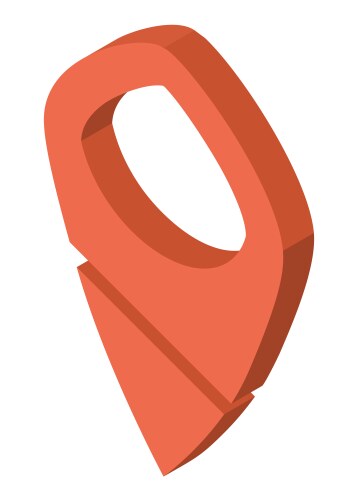 Gps navigation map pointer icon isometric vector image
