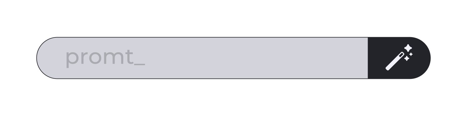 Ai interface element with input field vector image