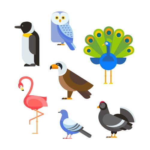 Isolated picture birds and nest Royalty Free Vector Image