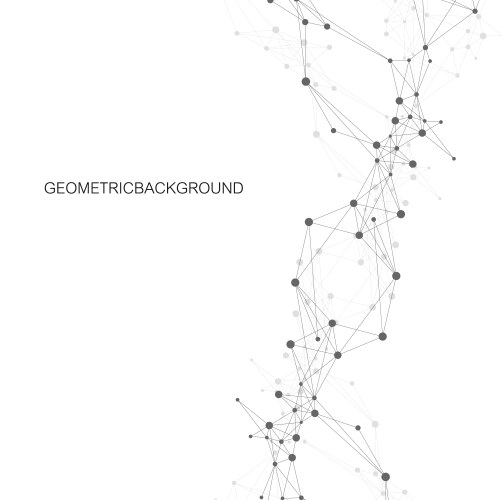 Geometric graphic background molecule Royalty Free Vector