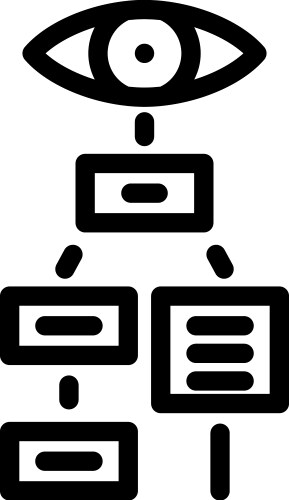 Visual hierarchy ux ui design line icon vector image