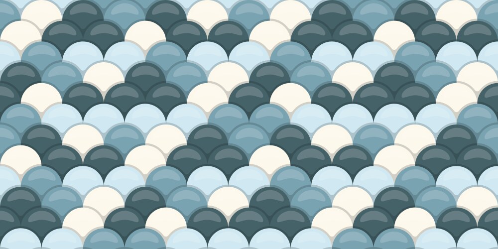 Seamless pattern of overlapping scales in calming vector image