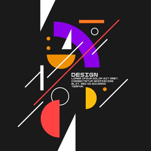 composition with geometric shapes abstract vector