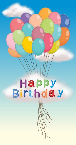 happy birthday poster vector image