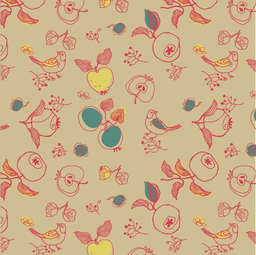 Nature seamless pattern Royalty Free Vector Image