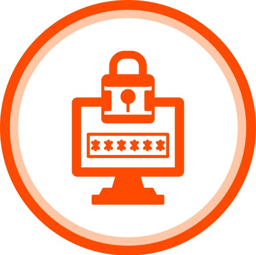 Computer password icon vector image