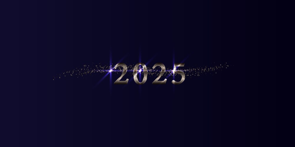 Stepping into the future embracing 2025 with joy Vector Image