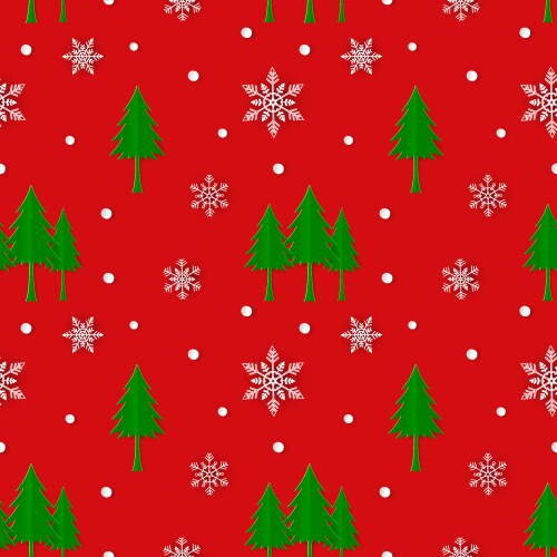 Christmas Tree Snowflake Pattern Vector Image