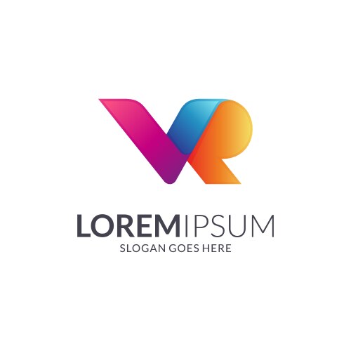 V and r logo Vector Image