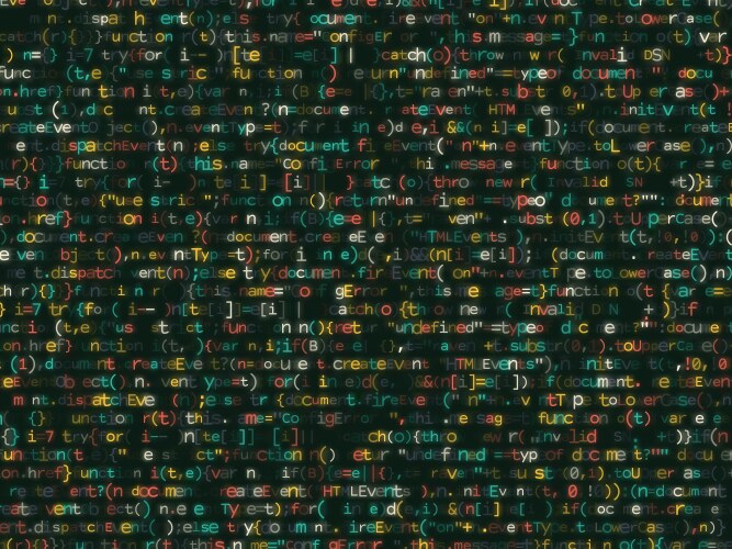 Program code shimmering colorful background vektorbild