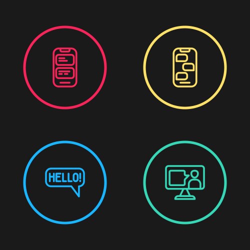 Set line hello in different languages foreign vector image