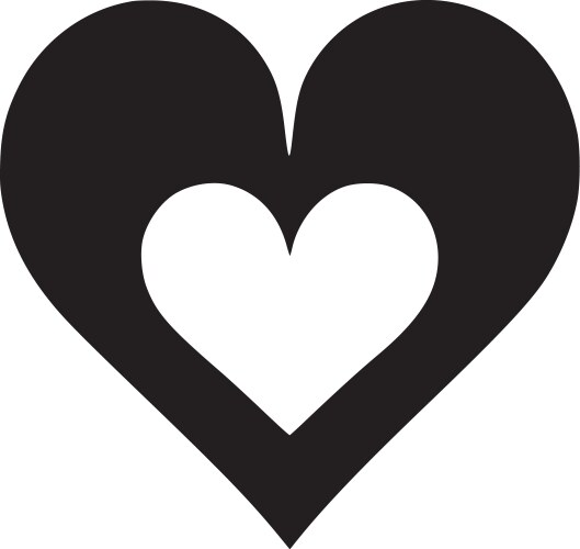 Heart - minimalist and simple silhouette vector image