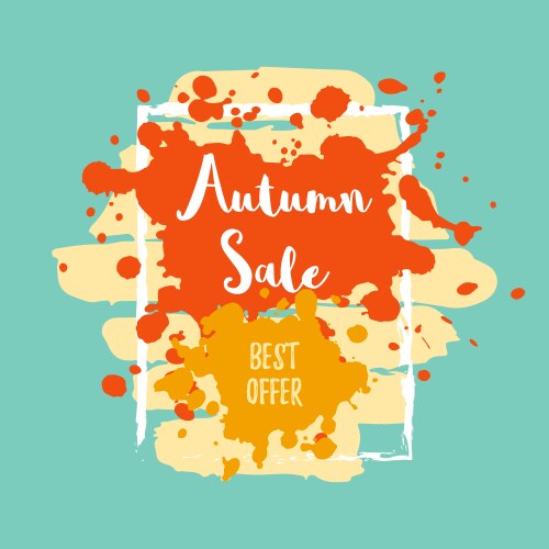 Autumn sale banner vector image