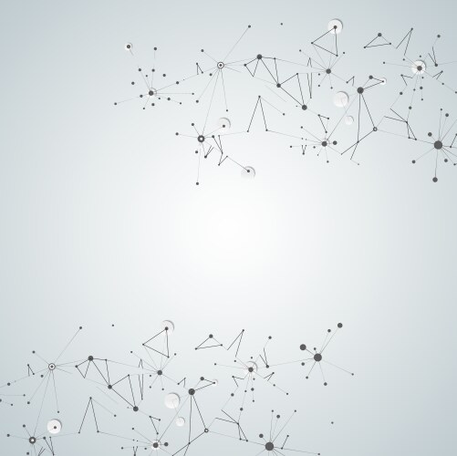 Connect lines and dots plexus background vector image