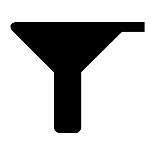 Filter button web shape icon flat filtering vektorbild