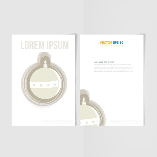 flyer template back and front design vector