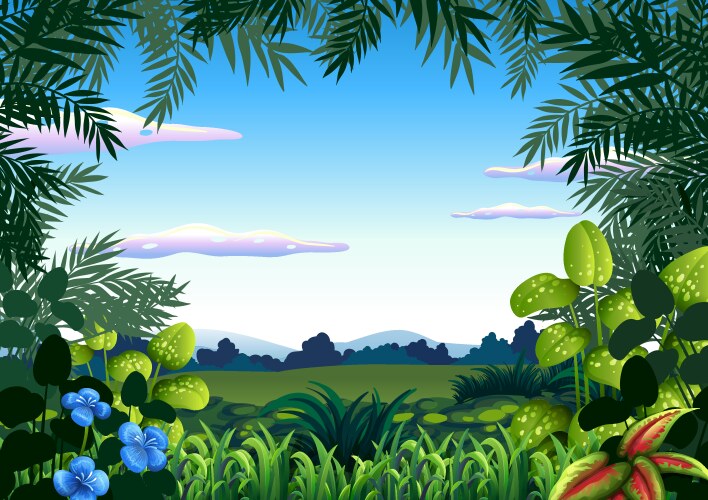 Jungle background Royalty Free Vector Image - VectorStock
