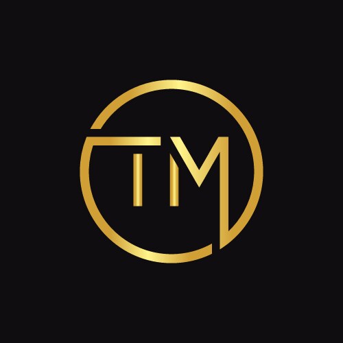 Luxury letter t logo template in gold color royal Vector Image