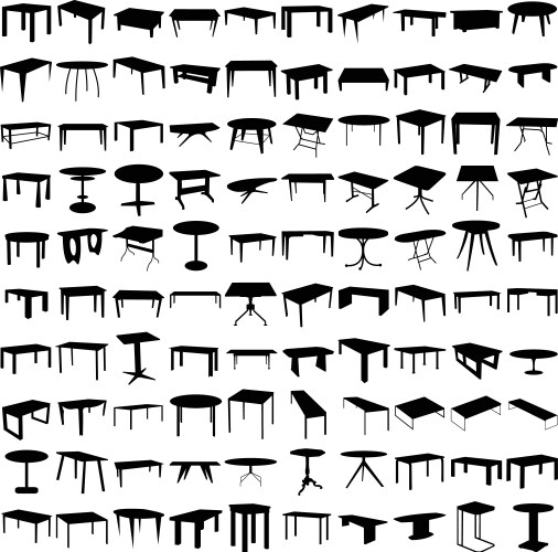 Furniture silhouettes Royalty Free Vector Image