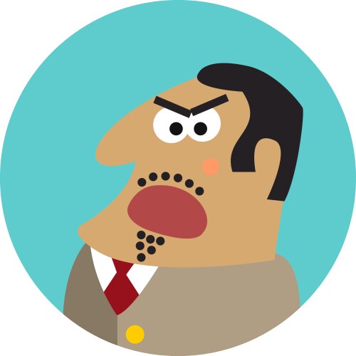 Flat boss icon vector image