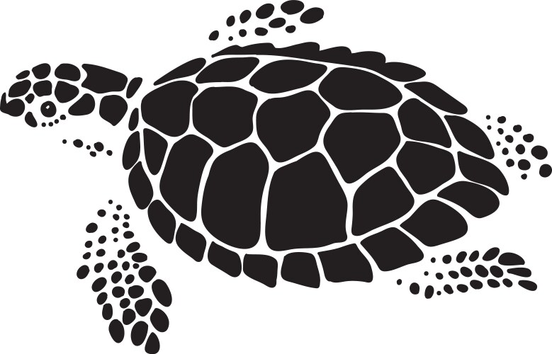 Graphic sea turtle vector image