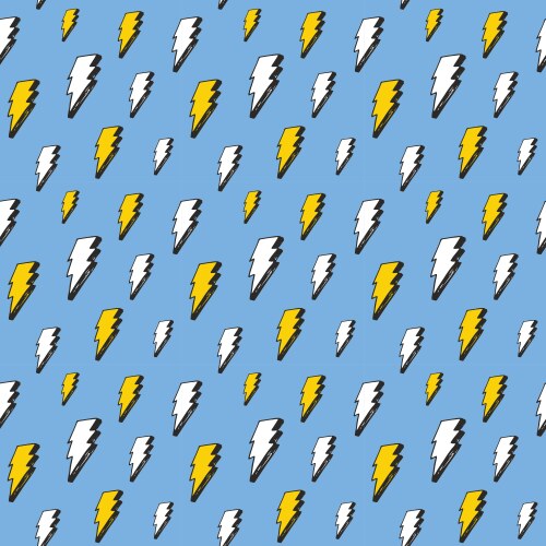 Lightning Seamless Pattern - Sketch vector image
