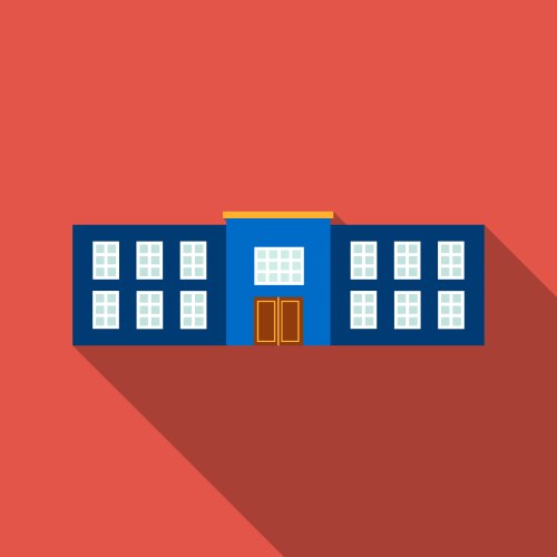 Police station icon flate single building vector image