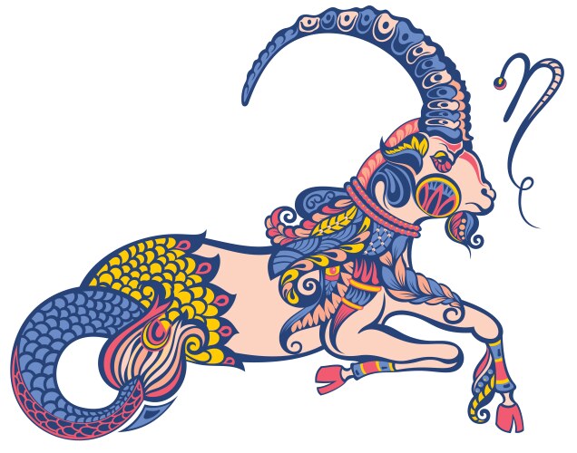 Capricorn Zodiac Symbol Vector Image