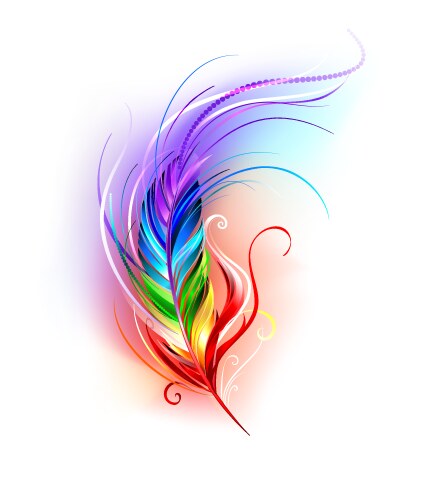 Rainbow hummingbird with infinity Royalty Free Vector Image