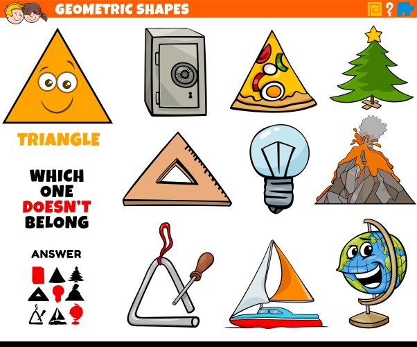Circle shape educational task for kids Royalty Free Vector