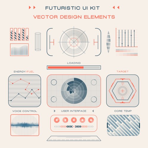 Ui flat design web elements template set interface vektorbild